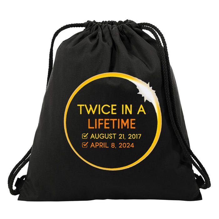 2024 Solar Eclipse 2024 040824 Eclipse Drawstring Bag