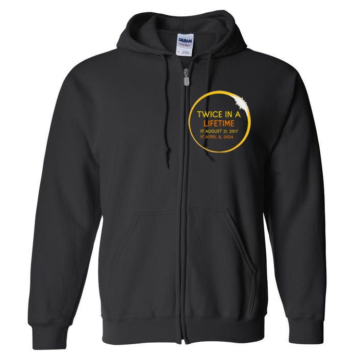 2024 Solar Eclipse 2024 040824 Eclipse Full Zip Hoodie