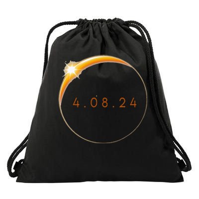 2024 Solar Eclipse 2024 040824 Eclipse Drawstring Bag