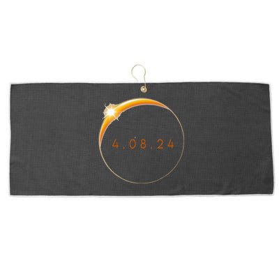 2024 Solar Eclipse 2024 040824 Eclipse Large Microfiber Waffle Golf Towel