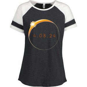 2024 Solar Eclipse 2024 040824 Eclipse Enza Ladies Jersey Colorblock Tee