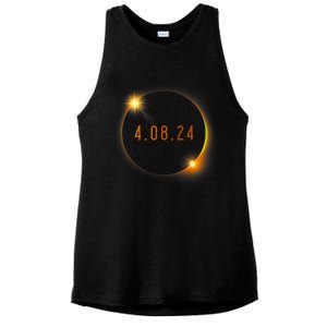 2024 Solar Eclipse American Totality Spring 4.08.24 Ladies PosiCharge Tri-Blend Wicking Tank