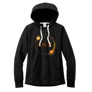 2024 Solar Eclipse American Totality Spring 4.08.24 Women's Fleece Hoodie