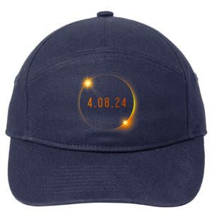 2024 Solar Eclipse American Totality Spring 4.08.24 7-Panel Snapback Hat