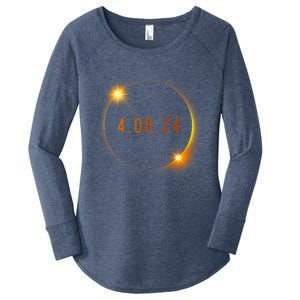 2024 Solar Eclipse American Totality Spring 4.08.24 Women's Perfect Tri Tunic Long Sleeve Shirt