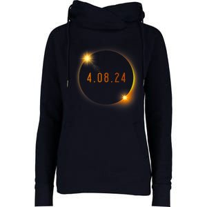 2024 Solar Eclipse American Totality Spring 4.08.24 Womens Funnel Neck Pullover Hood