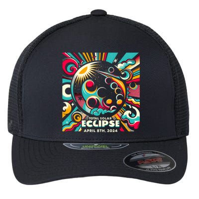 2024 Solar Eclipse 2024 04.08.24 Eclipse Design Flexfit Unipanel Trucker Cap