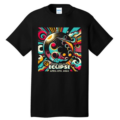 2024 Solar Eclipse 2024 04.08.24 Eclipse Design Tall T-Shirt