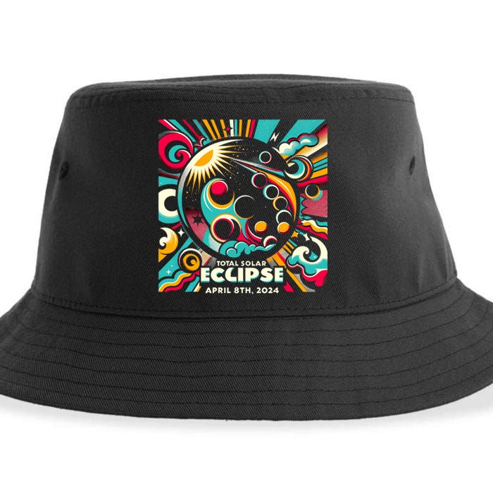 2024 Solar Eclipse 2024 04.08.24 Eclipse Design Sustainable Bucket Hat