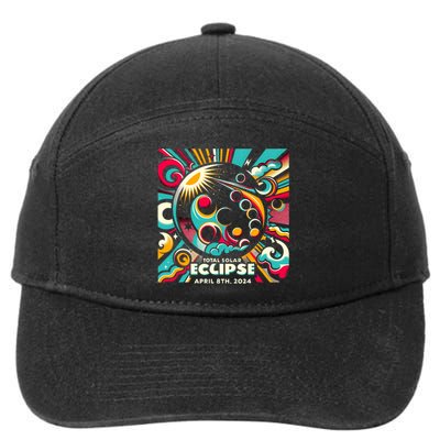 2024 Solar Eclipse 2024 04.08.24 Eclipse Design 7-Panel Snapback Hat