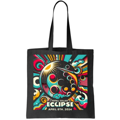 2024 Solar Eclipse 2024 04.08.24 Eclipse Design Tote Bag