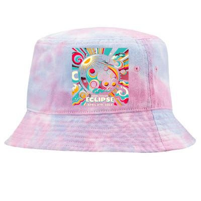 2024 Solar Eclipse 2024 04.08.24 Eclipse Design Tie-Dyed Bucket Hat