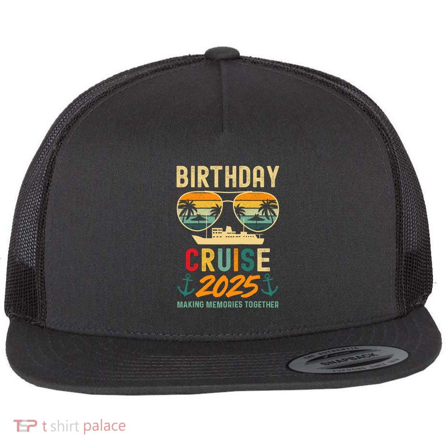 2025 Squad Family Vacation Summer Raglan Baseball  Flat Bill Trucker Hat