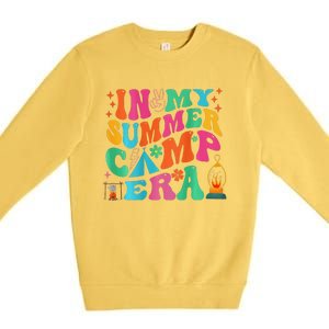 2 Side Groovy In My Summer Camp Era Retro Camping Crew Premium Crewneck Sweatshirt