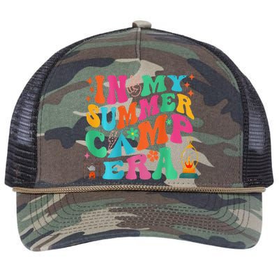 2 Side Groovy In My Summer Camp Era Retro Camping Crew Retro Rope Trucker Hat Cap