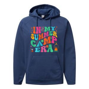 2 Side Groovy In My Summer Camp Era Retro Camping Crew Performance Fleece Hoodie