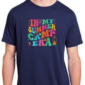 2 Side Groovy In My Summer Camp Era Retro Camping Crew Adult ChromaSoft Performance T-Shirt