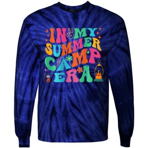 2 Side Groovy In My Summer Camp Era Retro Camping Crew Tie-Dye Long Sleeve Shirt