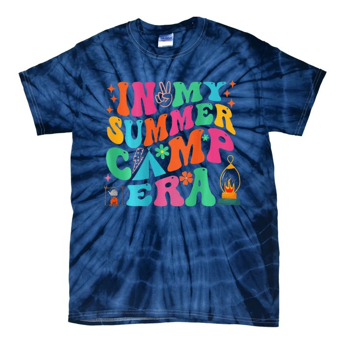 2 Side Groovy In My Summer Camp Era Retro Camping Crew Tie-Dye T-Shirt