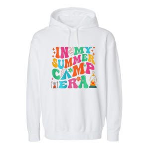 2 Side Groovy In My Summer Camp Era Retro Camping Crew Garment-Dyed Fleece Hoodie