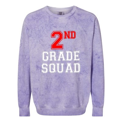 2ND Second Grade Squad Back To School Teacher Gifts Colorblast Crewneck Sweatshirt