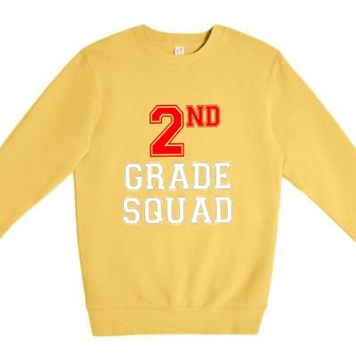 2ND Second Grade Squad Back To School Teacher Gifts Premium Crewneck Sweatshirt