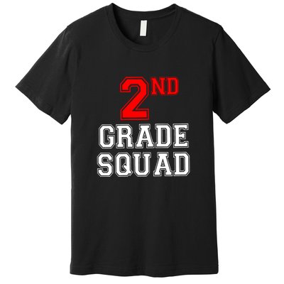 2ND Second Grade Squad Back To School Teacher Gifts Premium T-Shirt