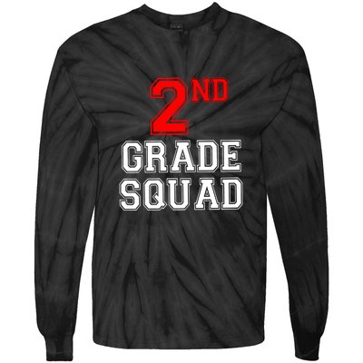 2ND Second Grade Squad Back To School Teacher Gifts Tie-Dye Long Sleeve Shirt