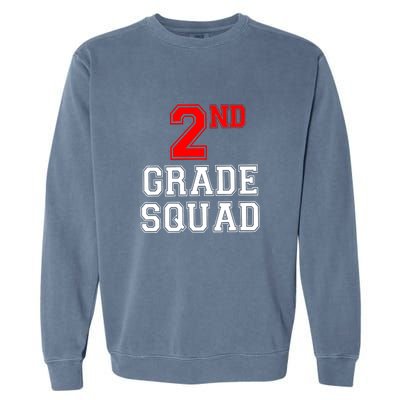 2ND Second Grade Squad Back To School Teacher Gifts Garment-Dyed Sweatshirt