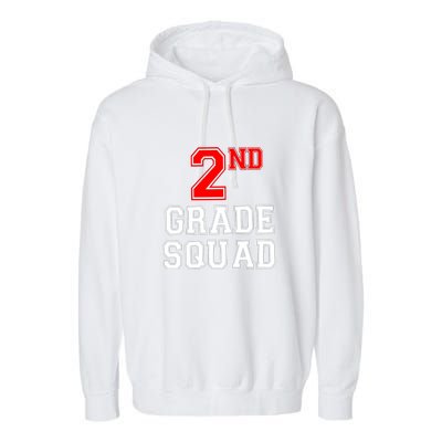 2ND Second Grade Squad Back To School Teacher Gifts Garment-Dyed Fleece Hoodie