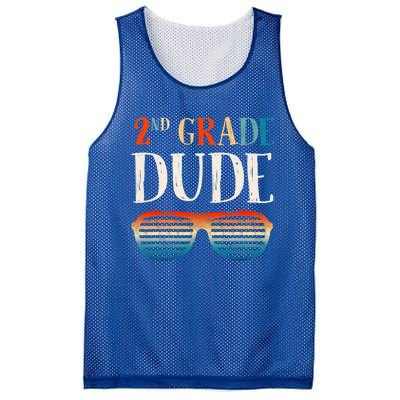 2Nd Second Grade Dude Sunglasses Back To School Gift Mesh Reversible Basketball Jersey Tank