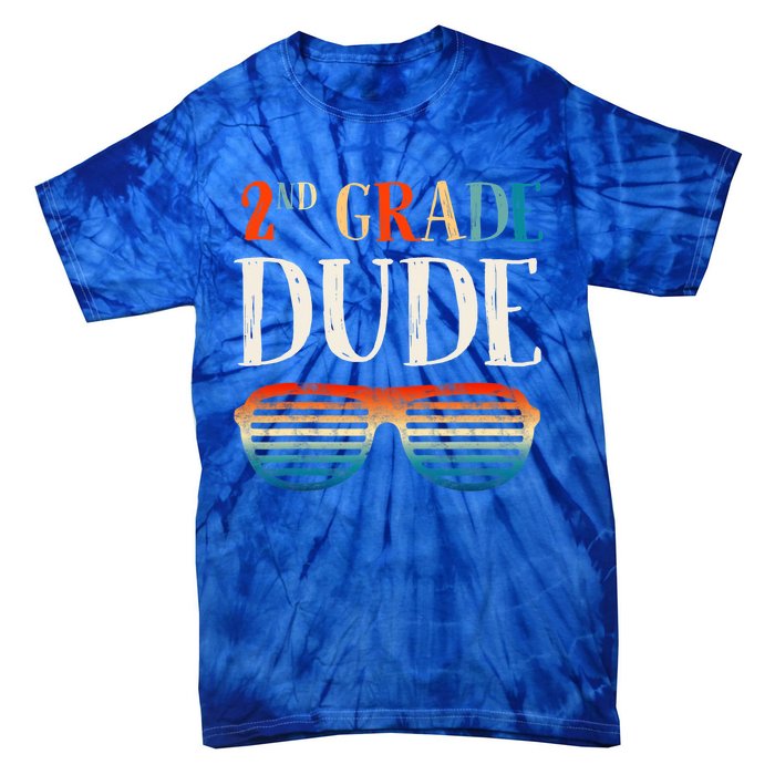 2Nd Second Grade Dude Sunglasses Back To School Gift Tie-Dye T-Shirt