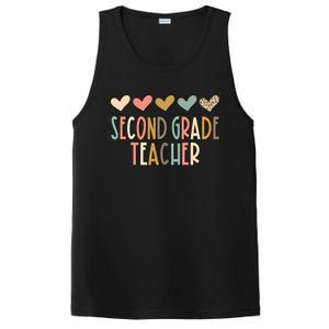 2Nd Second Grade Teacher Heart Love Back To School Teacher Great Gift PosiCharge Competitor Tank