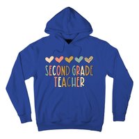 2Nd Second Grade Teacher Heart Love Back To School Teacher Great Gift Hoodie