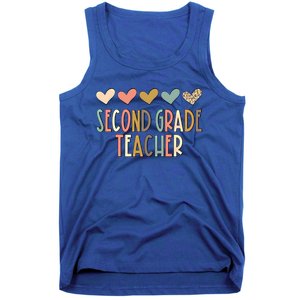 2Nd Second Grade Teacher Heart Love Back To School Teacher Great Gift Tank Top