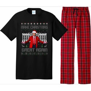 2 Side Make Christmas Great Again Ugly Sweaters Trump Xmas Pajama Set