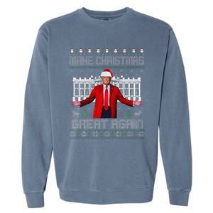 2 Side Make Christmas Great Again Ugly Sweaters Trump Xmas Garment-Dyed Sweatshirt