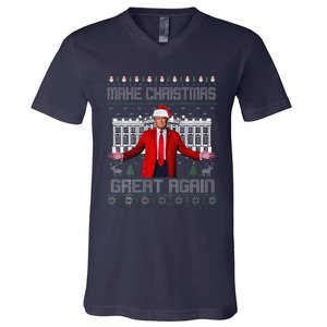 2 Side Make Christmas Great Again Ugly Sweaters Trump Xmas V-Neck T-Shirt