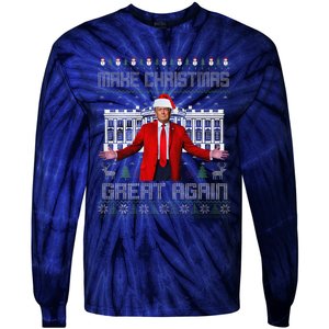 2 Side Make Christmas Great Again Ugly Sweaters Trump Xmas Tie-Dye Long Sleeve Shirt