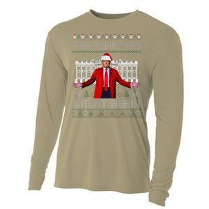 2 Side Make Christmas Great Again Ugly Sweaters Trump Xmas Cooling Performance Long Sleeve Crew