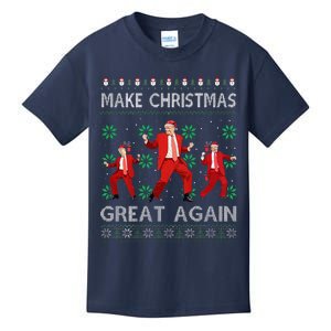 2 Side Make Christmas Great Again Ugly Sweaters Trump Xmas Kids T-Shirt