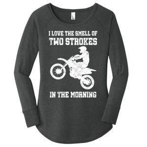 2 Strokes Matter! MX Motocross Dirt Biker Hoodie Gift Idea Women's Perfect Tri Tunic Long Sleeve Shirt