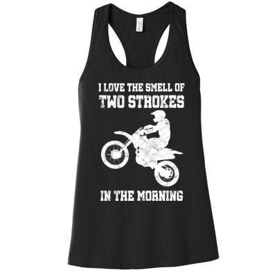 2 Strokes Matter! MX Motocross Dirt Biker Hoodie Gift Idea Women's Racerback Tank