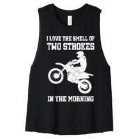 2 Strokes Matter! MX Motocross Dirt Biker Hoodie Gift Idea Women's Racerback Cropped Tank