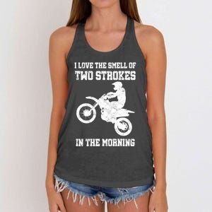 2 Strokes Matter! MX Motocross Dirt Biker Hoodie Gift Idea Women's Knotted Racerback Tank