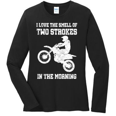 2 Strokes Matter! MX Motocross Dirt Biker Hoodie Gift Idea Ladies Long Sleeve Shirt