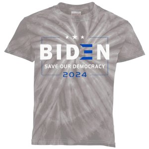 2024 Save Our Democracy Biden America Vote Blue Kids Tie-Dye T-Shirt