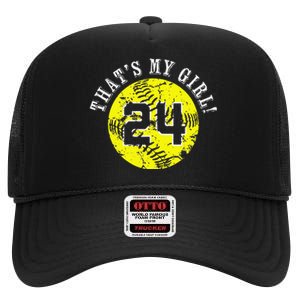 24 Softball Player ThatS My Cheer Mom Dad Team Coach High Crown Mesh Back Trucker Hat