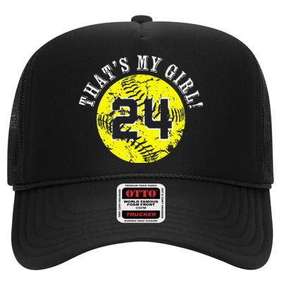 24 Softball Player ThatS My Cheer Mom Dad Team Coach High Crown Mesh Back Trucker Hat