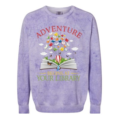 2024 Summer Reading Adventure At Your Library Colorblast Crewneck Sweatshirt